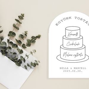Esküvői torta tábla - esküvő - dekoráció - tábla & jelzés - Meska.hu