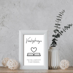 Esküvői vendégkönyv tábla, Esküvő, Dekoráció, Tábla & Jelzés, Fotó, grafika, rajz, illusztráció, MESKA