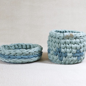 Horgolt fedeles doboz, tárolókosár, Otthon & Életmód, Tárolás & Rendszerezés, Tárolókosár, Decoupage, transzfer és szalvétatechnika, Horgolás, MESKA