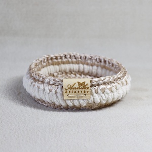 Horgolt ékszertartó kosár (közepes), Ékszer, Ékszertartó, Ékszertartó tál, Horgolás, MESKA