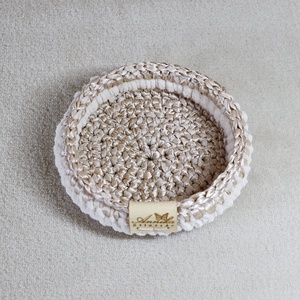 Horgolt ékszertartó kosár (közepes) - ékszer - ékszertartó - ékszertartó tál - Meska.hu