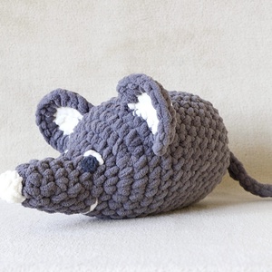 Horgolt egér (nagy), amigurumi egér, Játék & Sport, Plüssállat & Játékfigura, Egér, Horgolás, MESKA