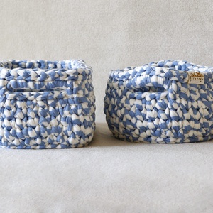 Horgolt tárolókosár szett , Otthon & Életmód, Tárolás & Rendszerezés, Tárolókosár, Horgolás, MESKA