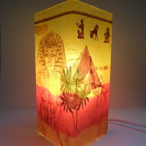 Asztali lámpa,éjjeli lámpa,hangulatlámpa egyiptomi mintával - otthon & lakás - lámpa - hangulatlámpa - Meska.hu