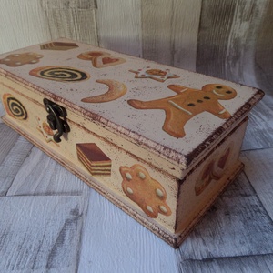 Bejglis doboz,sütis doboz karácsonyi sütis mintával - otthon & lakás - dekoráció - asztal és polc dekoráció - díszdoboz - Meska.hu