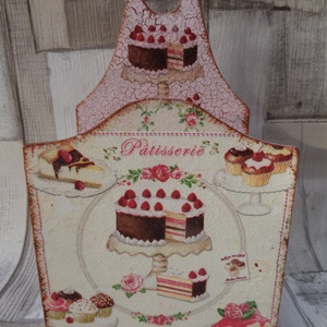 Sütemény,torta mintás fakanáltartó, Otthon & Lakás, Konyhafelszerelés, tálalás, Sütés, főzés, Fakanál & Fakanáltartó, Decoupage, transzfer és szalvétatechnika, Meska