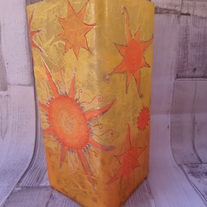 Asztali lámpa,éjjeli lámpa,hangulatlámpa nap és csillag  mintával, Otthon & Életmód, Lámpa, Asztali lámpa, Decoupage, transzfer és szalvétatechnika, MESKA