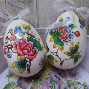  Viktória (Herendi) mintás szalvétával díszített húsvéti tojások, Otthon & Életmód, Dekoráció, Dísztárgy, Decoupage, transzfer és szalvétatechnika, MESKA