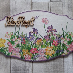 Mezei virág,tavaszi virág,pipacs vagy hortenzia mintás ajtódísz,üdvözlőtábla - otthon & életmód - dekoráció - ajtó- és ablak dekoráció - ajtódísz & kopogtató - Meska.hu