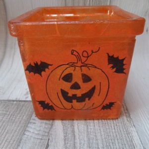 Halloween  mécsestartó üveg  - Meska.hu