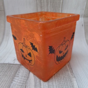 Halloween  mécsestartó üveg  - otthon & életmód - gyertya, illat, aroma - mécses és mécsestartó - Meska.hu