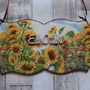 Őszi tök,napraforgó,tavaszi lepke vagy tavaszi virág mintás ajtódísz,függődísz,üdvözlőtábla - otthon & életmód - dekoráció - ajtó- és ablak dekoráció - ajtódísz & kopogtató - Meska.hu