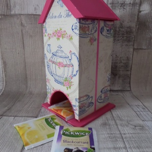 Tea szalon teafiltertartó házikó, Otthon & Életmód, Konyhafelszerelés, tálalás, Konyhai tárolás, Tea & Kávé tárolás, Decoupage, transzfer és szalvétatechnika, MESKA