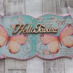 Őszi tök,napraforgó,tavaszi lepke vagy tavaszi virág mintás ajtódísz,függődísz,üdvözlőtábla - otthon & életmód - dekoráció - ajtó- és ablak dekoráció - ajtódísz & kopogtató - Meska.hu