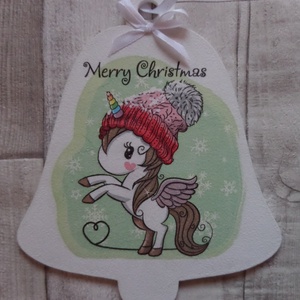  Harang alakú karácsonyi ajtódísz,üdvözlőtábla,függődísz - karácsony - adventi díszek - adventi ajtódísz - Meska.hu