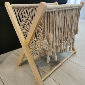 Makramé újságtartó - otthon & életmód - tárolás & rendszerezés - újságtartó - Meska.hu