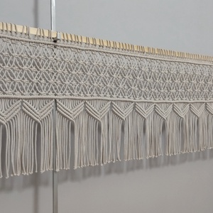 Makramé falvédő beige 200x55 cm, Otthon & Életmód, Lakástextil, Falvédő, Csomózás, Újrahasznosított alapanyagból készült termékek, MESKA