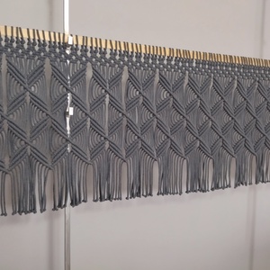 Makramé falvédő grafit - otthon & életmód - lakástextil - falvédő - Meska.hu