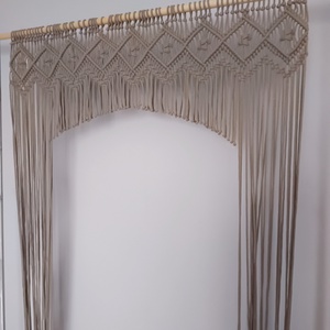 Makramé boltíves függöny - Meska.hu