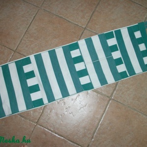 Zöld, csíkos zsebes tároló 107x29cm - otthon & életmód - tárolás & rendszerezés - fali tároló - Meska.hu