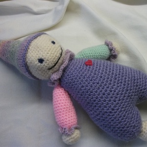 Horgolt bohóc baba - játék & sport - plüssállat & játékfigura - más figura - Meska.hu