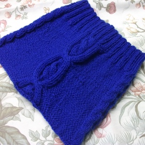 Királykék kötött felnőtt cica sapka, Ruha & Divat, Sál, Sapka, Kendő, Sapka, Kötés, MESKA