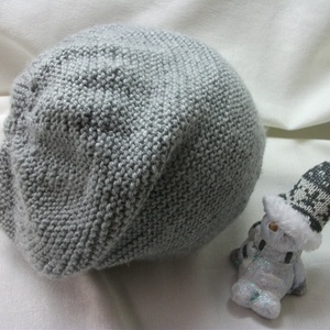 Meleg kötött, szűrke női sapka, , Kötés, MESKA