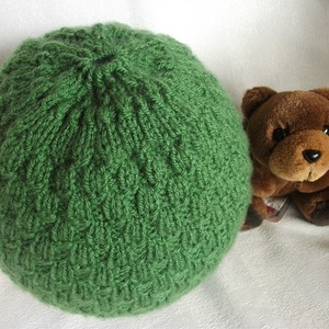 Zöld, átmeneti, kötött sapka -  - Meska.hu