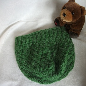 Zöld, átmeneti, kötött sapka -  - Meska.hu