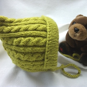 Kötött mustársárga bébi sapka, fél éveseknek - ruha & divat - babaruha & gyerekruha - babasapka - Meska.hu