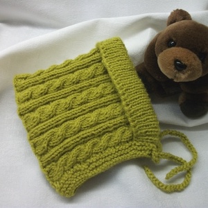 Kötött mustársárga bébi sapka, fél éveseknek - ruha & divat - babaruha & gyerekruha - babasapka - Meska.hu