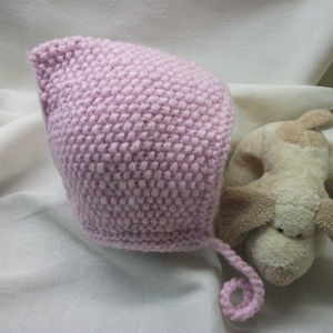 Kötött rózsaszín bébi sapka, fél éveseknek, nagyon meleg, Ruha & Divat, Babaruha & Gyerekruha, Babasapka, Kötés, MESKA