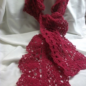 Tinta-piros, vagy pink, horgolt sál - ruha & divat - sál, sapka, kendő - sál - Meska.hu