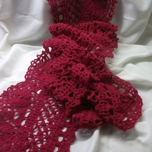 Tinta-piros, vagy pink, horgolt sál, Ruha & Divat, Sál, Sapka, Kendő, Sál, Horgolás, MESKA