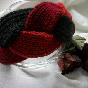 Sapka helyett, kötött fejpánt, bordó, piros, antracit, Ruha & Divat, Sál, Sapka, Kendő, Fejpánt, Kötés, MESKA