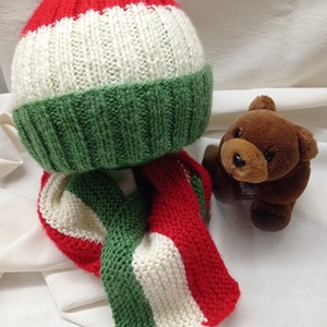 Nemzeti színű, kötött gyerek sapka - ruha & divat - sál, sapka, kendő - kalap - Meska.hu