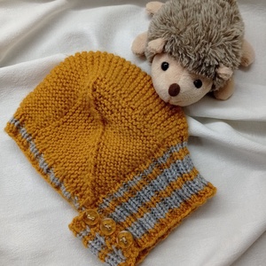 Pilóta, vagy űrhajós, kötött bébi sapka - ruha & divat - babaruha & gyerekruha - babasapka - Meska.hu