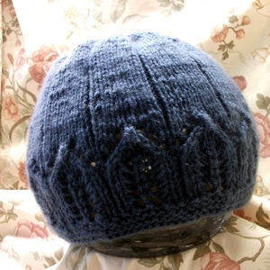 Átmeneti, kék kötött női sapka, Ruha & Divat, Sál, Sapka, Kendő, Sapka, Kötés, MESKA