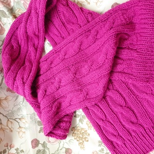 Pink? Mágenta? kötött sál  - Meska.hu