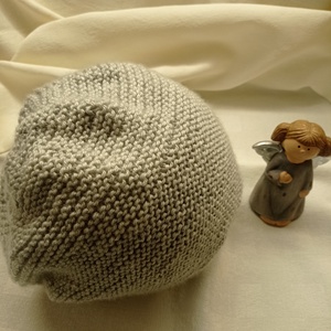 Meleg kötött, szűrke női sapka - ruha & divat - sál, sapka, kendő - stóla - Meska.hu