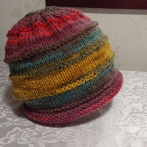 Tarka,  kötött sapka, vastag  akril szálból, férfi, női - ruha & divat - sál, sapka, kendő - fejpánt - Meska.hu