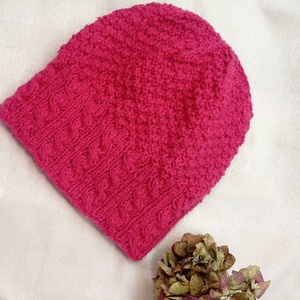  Gyapjú - pamut keverékből kötött sapka - ruha & divat - sál, sapka, kendő - fejpánt - Meska.hu