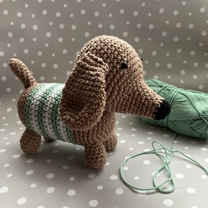 Amigurumi horgolt tacsi - Meska.hu