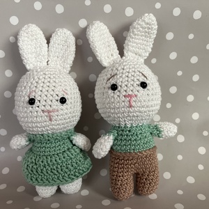 Amigurumi horgolt nyuszi pár , Játék & Sport, Plüssállat & Játékfigura, Nyuszi, Horgolás, MESKA