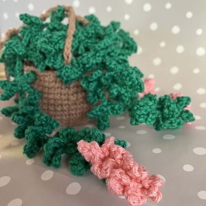 Horgolt virág cserépben akasztóval , , Horgolás, MESKA