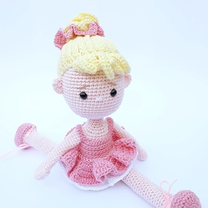 Amigurumi horgolt ballerina baba - játék & sport - plüssállat & játékfigura - ember - Meska.hu