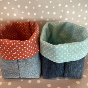 Textil mini tároló - otthon & életmód - tárolás & rendszerezés - tárolókosár - Meska.hu