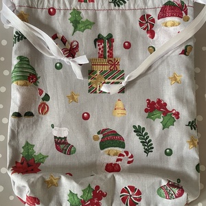 Textil Télapó zsák - karácsony - mikulás - mikulás zsák - Meska.hu