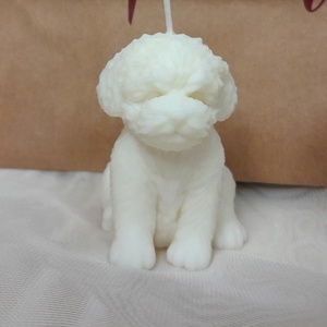 Havanese kiskutya szójaviasz gyertya, Otthon & Életmód, Gyertya, illat, aroma, Gyertya, Gyertya-, mécseskészítés, MESKA