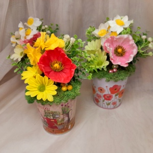 Virágos kert tavaszi asztaldísz  - otthon & életmód - dekoráció - asztal és polc dekoráció - asztaldísz - Meska.hu